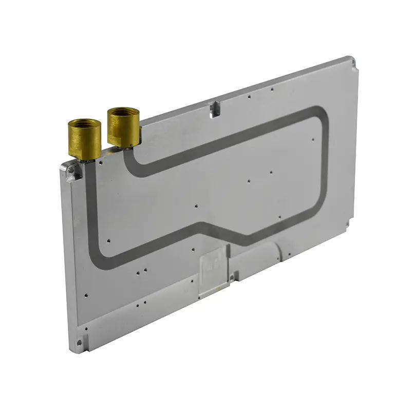 Placa fría de agua de aluminio con tubo de cobre